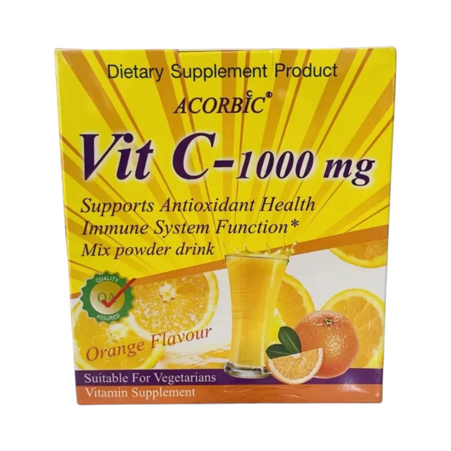 Acorbic Vit C – 1000mg Mix Powder Drink 12g x 10 Sachets