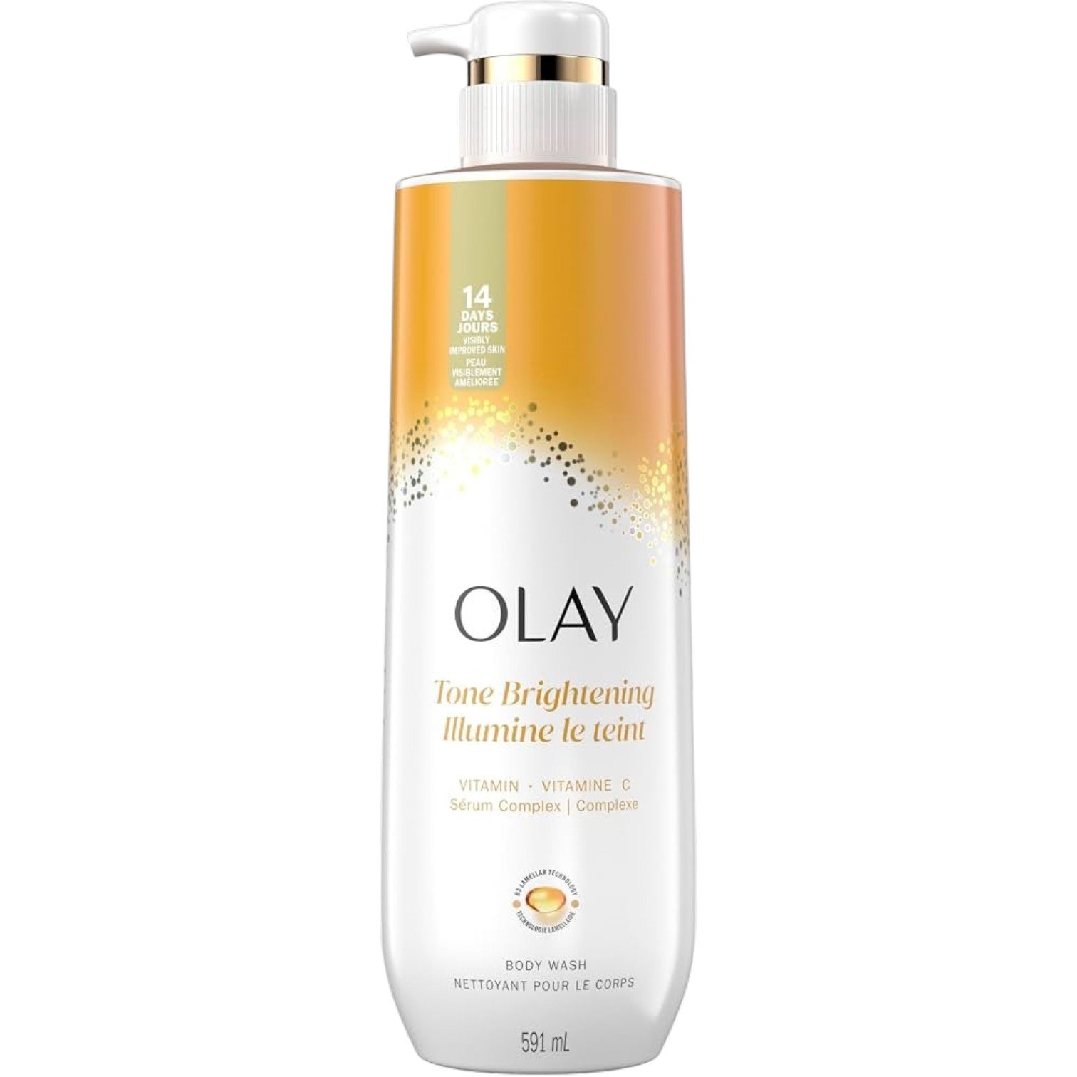 Olay Tone Brightening Body Wash with Vitamin C and BHA Serum