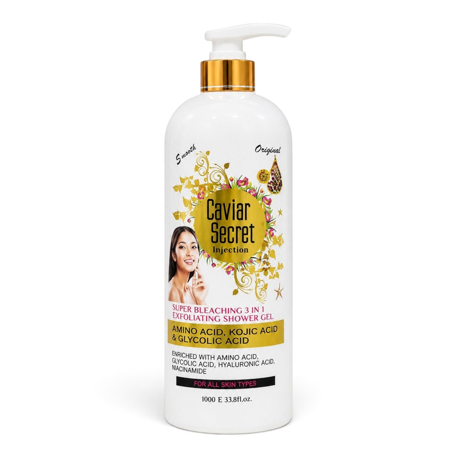 Caviar Secret Injection Super Bleaching 3 in 1 Exfoliating Shower Gel