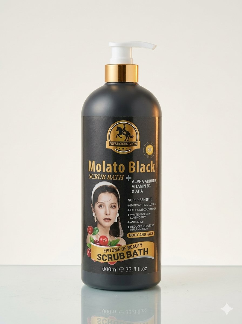 Prestigious Glow Molato Black Scrub Bath (1000ml)
