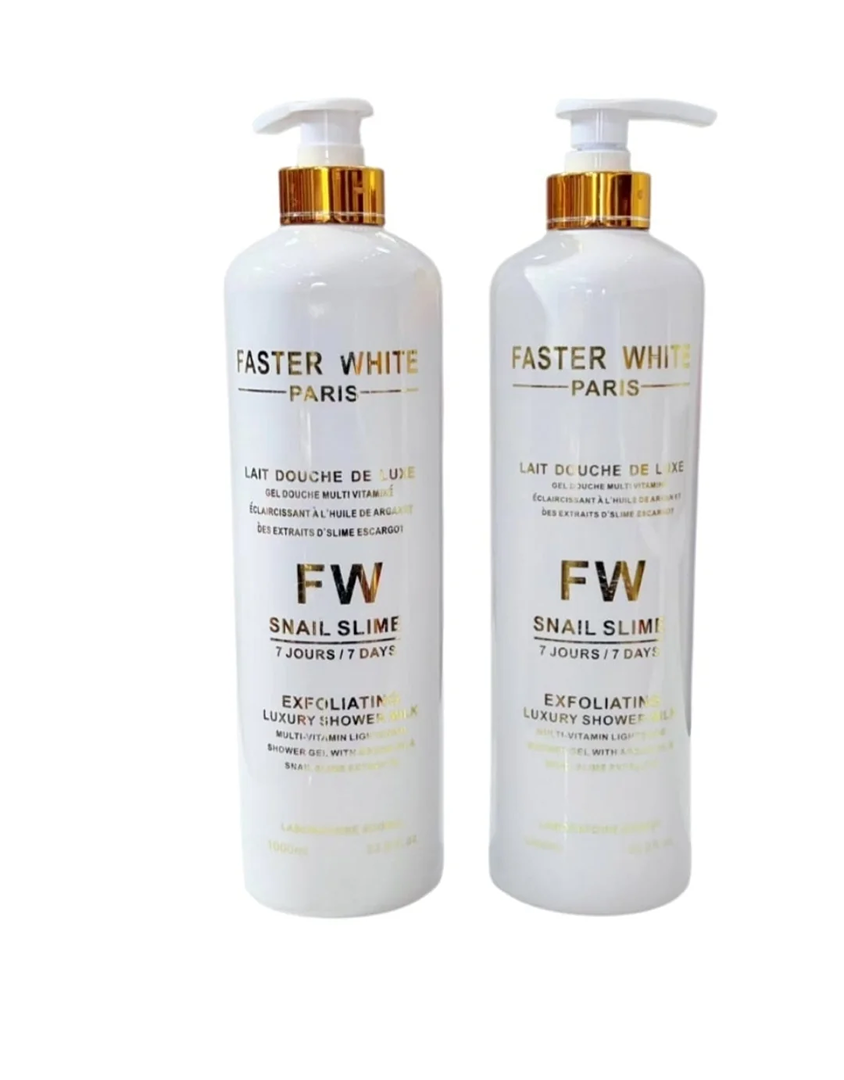 Faster White Paris Snail Slime Exfoliating Luxury Shower Milk (1000ml)