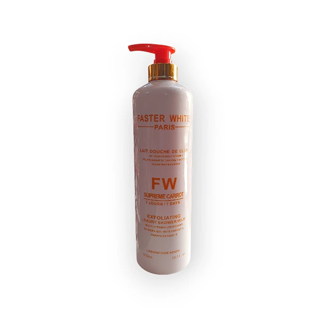 Faster White Paris Supreme Carrot Exfoliating Luxury Shower Milk (1000ml)