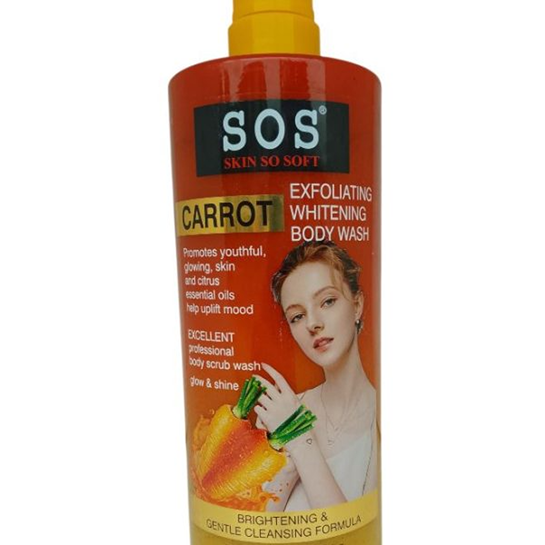SOS Skin So Soft Carrot Exfoliating Whitening Body Wash (1000ml)