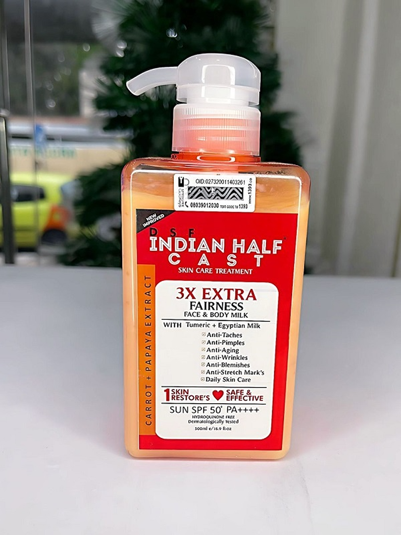 DSF Indian Half Cast 3X Extra Fairness Carrot & Papaya Extract Face & Body Milk