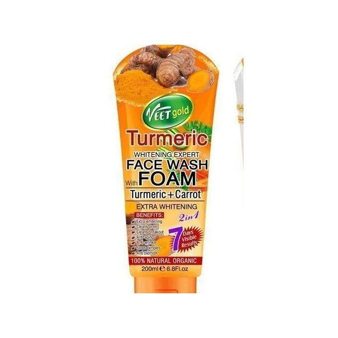 Veet Gold Turmeric + Carrot Face Wash (200ml)